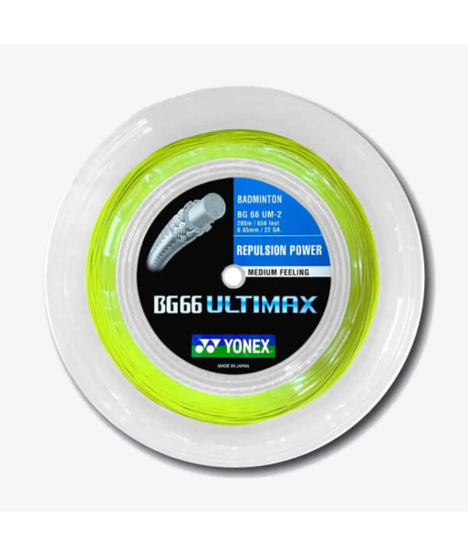 Yonex BG 66 Ultimax 200m Badminton String (Yellow) solde