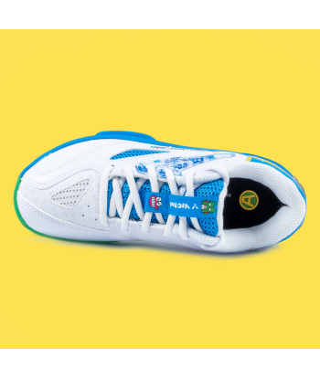 Victor x Crayon Shin Chan Junior Badminton Shoes A39JRCS AF (White /Blue) Véritable concentré