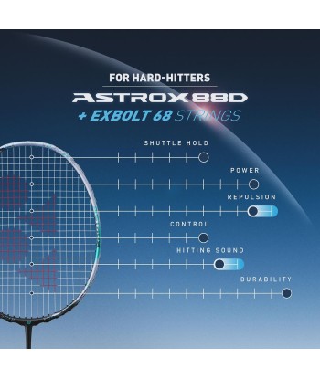 Yonex Astrox 88 D Game (Silver/Black) Pre-Strung 2024 la livraison gratuite