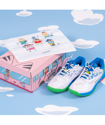 Victor x Crayon Shin Chan Junior Badminton Shoes A39JRCS AF (White /Blue) Véritable concentré