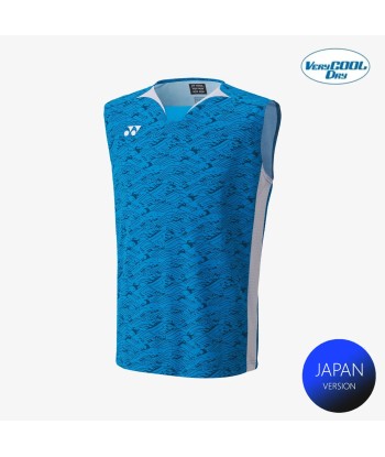 Yonex Men's Very Cool Dry Sleeveless Tournament Shirts 10614 (Blue) solde