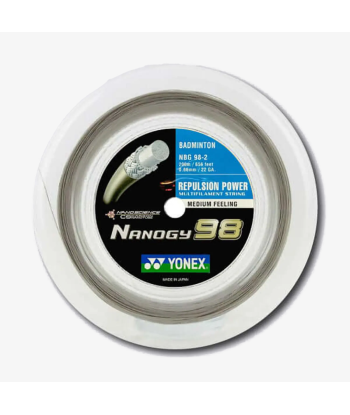 Yonex Nanogy 98 200m Badminton String (Silver Grey) Economisez 