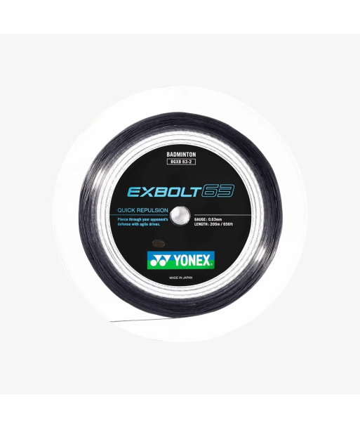 Yonex Exbolt 63 200m Badminton String (Black) en linge