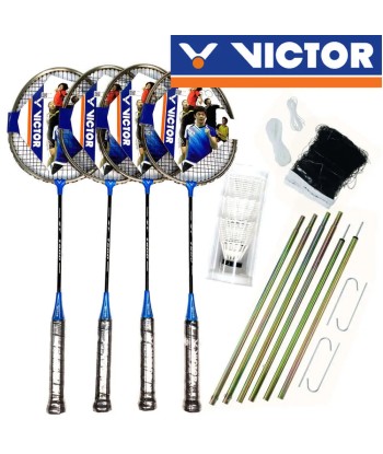 VICTOR 4-player Portable Outdoor Leisure Badminton Combo Set 50-70% off 