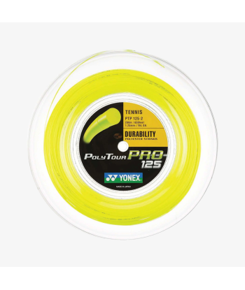 Yonex Polytour Pro 115 / 18 200m Tennis String Reel (Yellow) 2023