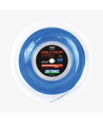 Yonex Polytour Pro 130 / 16 200m Tennis String Reel (Blue) du meilleur 