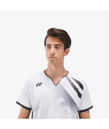 Yonex Men's Crew Neck Tournament Shirt 10566W (White) acheter