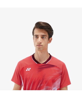 Yonex Men's Crew Neck Tournament Shirt 10568PR (Pearl Red) france