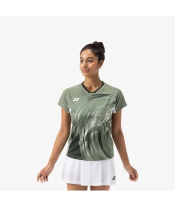 Yonex Women's Crew Neck Tournament Shirt 20769LOL (Light Olive) français