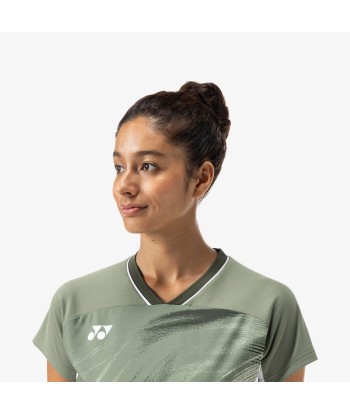 Yonex Women's Crew Neck Tournament Shirt 20769LOL (Light Olive) français