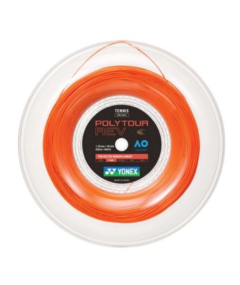 Yonex Polytour Rev 125 / 16L 200m Tennis String Reel (Bright Orange) en stock