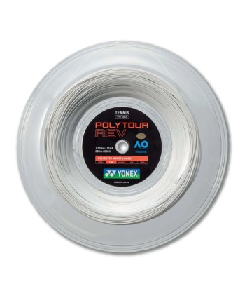 Yonex Polytour Rev 130 / 16 200m Tennis String Reel (White) rembourrage situé sous