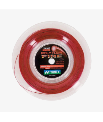 Yonex Polytour Fire 120 / 17 200m Tennis String Reel (Red) 2 - 3 jours ouvrés.