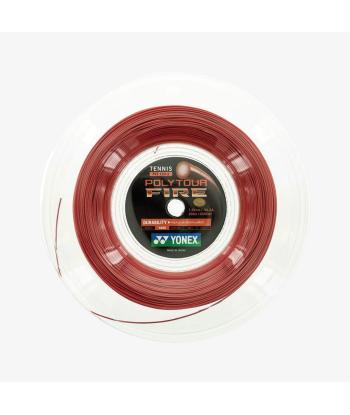 Yonex Polytour Fire 125 / 16L 200m Tennis String Reel (Red) Amélioration de cerveau avec