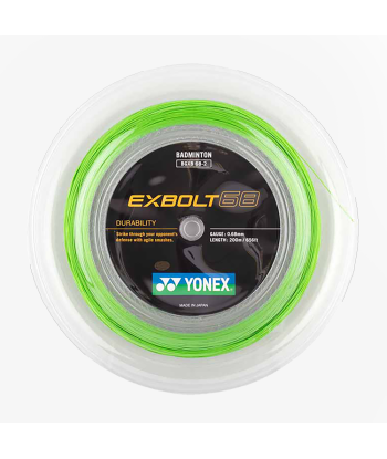 Yonex Exbolt 68 200m Badminton String (Lime Green) rembourrage situé sous