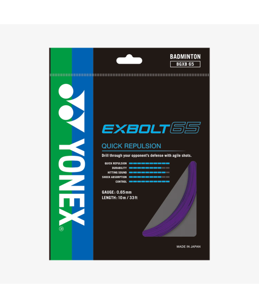 Yonex Exbolt 65 200m Badminton String (Purple) en ligne des produits 