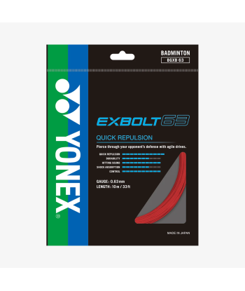 Yonex Exbolt 63 200m Badminton String (Ruby Red) acheter