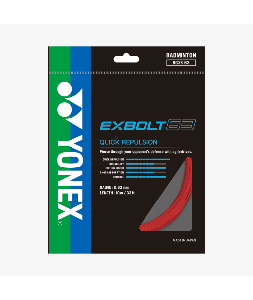 Yonex Exbolt 63 200m Badminton String (Ruby Red) acheter