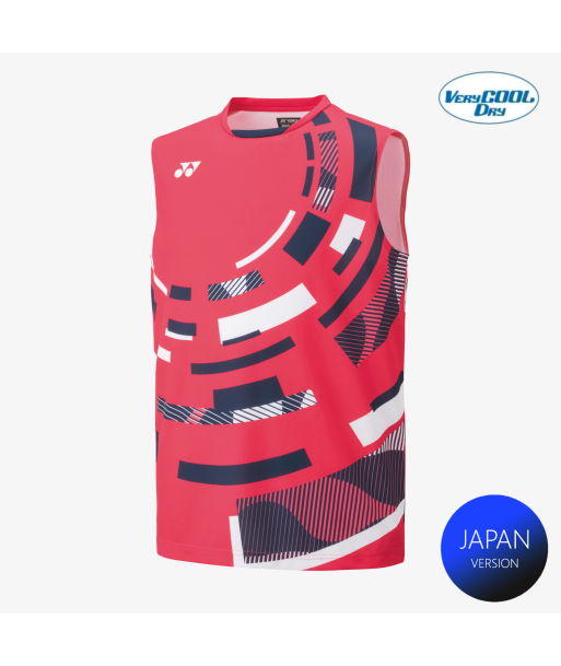 Yonex Men's Sleeveless Game Shirts 10579 (Geranium Pink) l'achat 