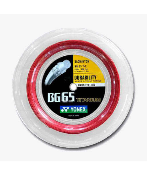 Yonex BG 65 Ti 200m Badminton String (Red) Vous souhaitez 