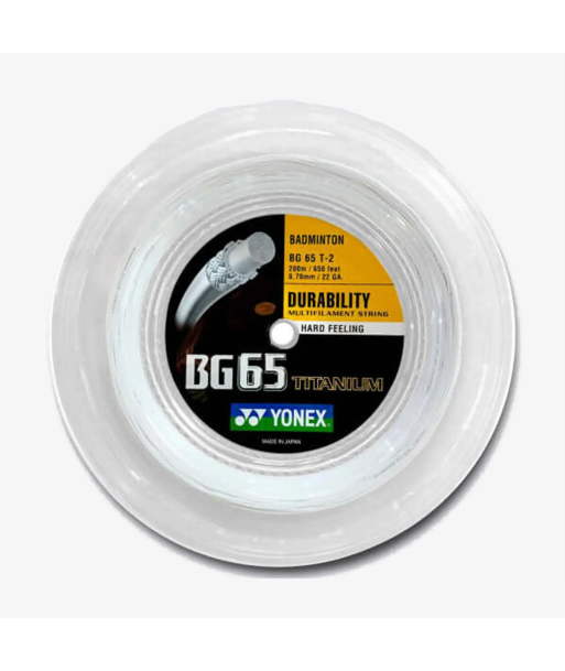 Yonex BG 65 Ti 200m Badminton String (White) online