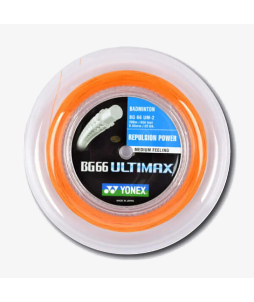 Yonex BG 66 Ultimax 200m Badminton String (Orange) Les magasins à Paris