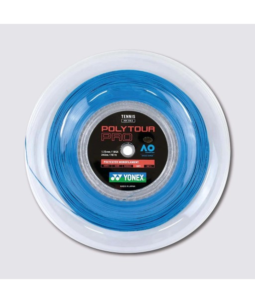 Yonex Polytour Pro 115 / 18 200m Tennis String Reel (Blue) de votre