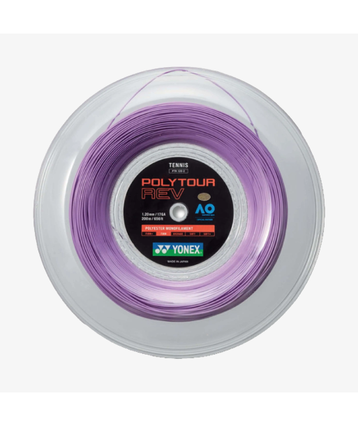 Yonex Polytour Rev 120 / 17 200m Tennis String Reel (Purple) france