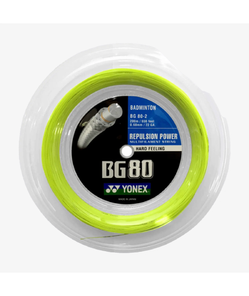 Yonex BG 80 200m Badminton String (Yellow) le concept de la Pate a emporter 