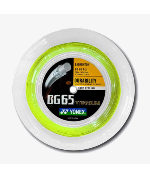 Yonex BG 65 Ti 200m Badminton String (Lemon Yellow) Venez découvrir notre 