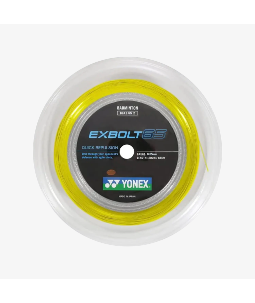 Yonex Exbolt 65 200m Badminton String (Yellow) de France