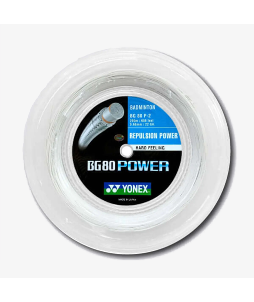 Yonex BG 80 Power 200m Badminton String (White) le concept de la Pate a emporter 