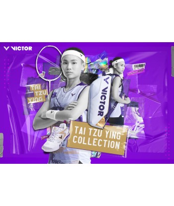 Victor Tai Tzu Ying Collection Badminton Tennis Racket Long Backpack BR3825TTY-AJ (White) solde