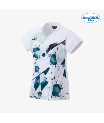 Yonex Women's Crew Neck Tournament Shirt 20771W (White) Vous souhaitez 