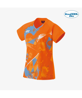 Yonex Women's Crew Neck Tournament Shirt 20771BOR (Bright Orange) les ctes