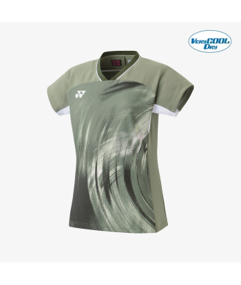 Yonex Women's Crew Neck Tournament Shirt 20769LOL (Light Olive) en ligne des produits 