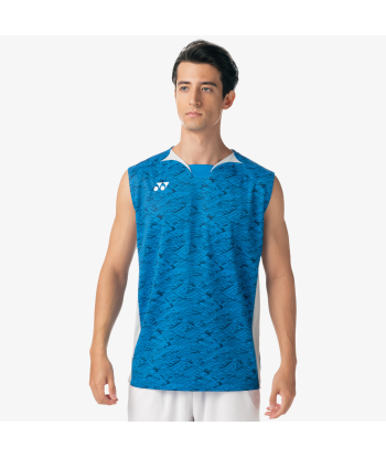 Yonex Men's Very Cool Dry Sleeveless Tournament Shirts 10614 (Blue) rembourrage situé sous