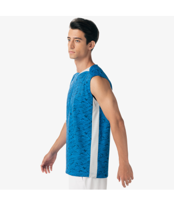 Yonex Men's Very Cool Dry Sleeveless Tournament Shirts 10614 (Blue) rembourrage situé sous