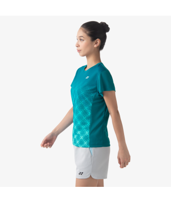 Yonex Women's Crew Neck Tournament Shirts 20738 (Teal Blue) 50% de réduction en Octobre 2024