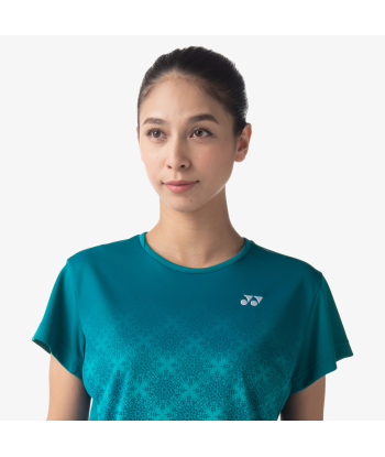 Yonex Women's Crew Neck Tournament Shirts 20738 (Teal Blue) 50% de réduction en Octobre 2024