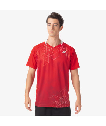 Yonex Men's Crew Neck Shirt 10602 (Sunset Red) paiement sécurisé