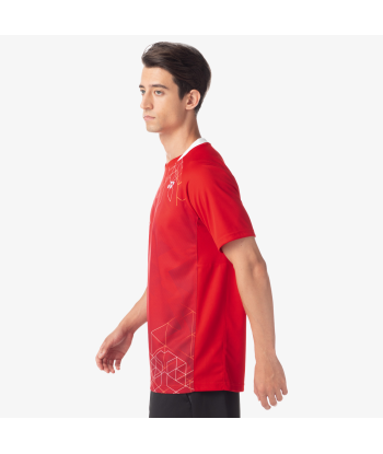 Yonex Men's Crew Neck Shirt 10602 (Sunset Red) paiement sécurisé