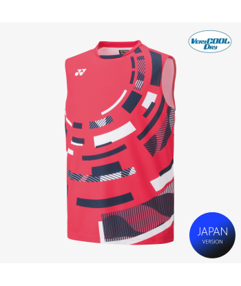 Yonex Men's Sleeveless Game Shirts 10579 (Geranium Pink) sélection de produits