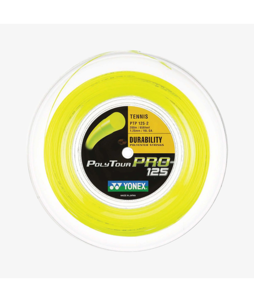 Yonex Polytour Pro 125 / 16L 200m Tennis String Reel (Flash Yellow) votre