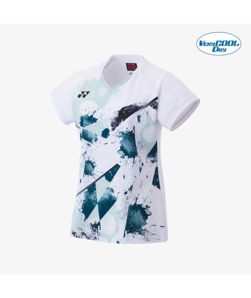 Yonex Women's Crew Neck Tournament Shirt 20771W (White) chez Cornerstreet bien 